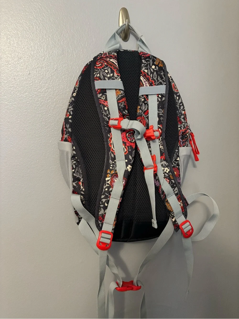 Vera Bradley x Coleman Paisley Full Backpack - Black, Red & Cream